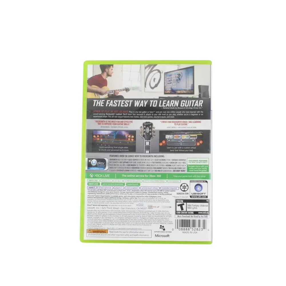 Rocksmith 2014 Edition (Microsoft Xbox 360, 2013) Game Only